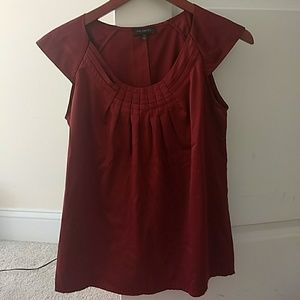 Amber colored pintuck shirt by the Limited